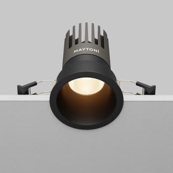 Spot LED încastrat Dip negru Maytoni, D8, 15W, 3000K