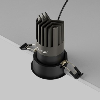 Spot LED încastrat Dip negru Maytoni, D8, 15W, 3000K