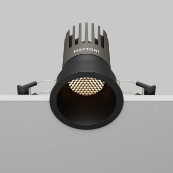 Spot LED încastrat Dip negru Maytoni, D8, 15W, 3000K