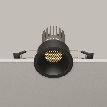 Spot LED încastrat Dip negru Maytoni, D7, 10W, 3000K
