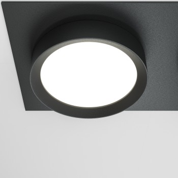 Spot încastrat Hoop negru Maytoni, 12W, H4