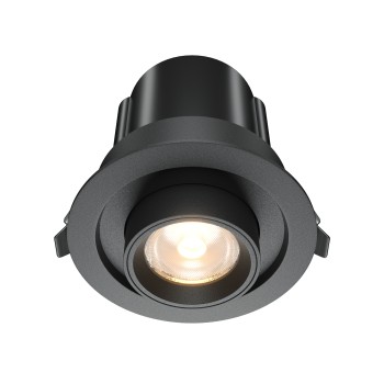 Spot LED încastrat Hidden negru Maytoni, D9, 10W
