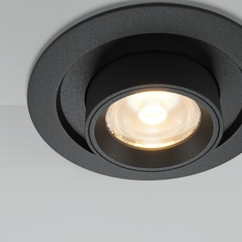 Spot LED încastrat Hidden negru Maytoni, D9, 10W