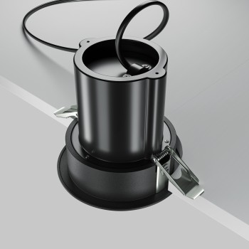 Spot LED încastrat Hidden negru Maytoni, D9, 10W