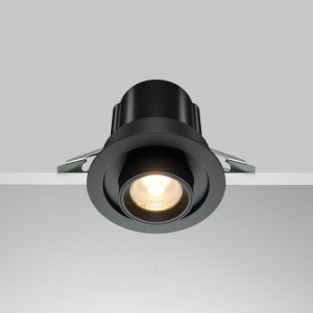 Spot LED încastrat Hidden negru Maytoni, D9, 10W