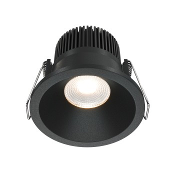 Spot LED încastrat Zoom negru Maytoni, D6, 6W, 3000K, dimabil