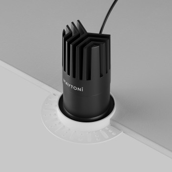 Spot LED încastrat Dip negru Maytoni, D10, 15W, 2700K
