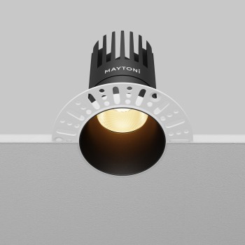 Spot LED încastrat Dip negru Maytoni, D10, 15W, 2700K