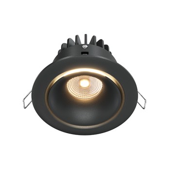 Spot LED încastrat Yin negru Maytoni, D10, 12W, 3000K, black