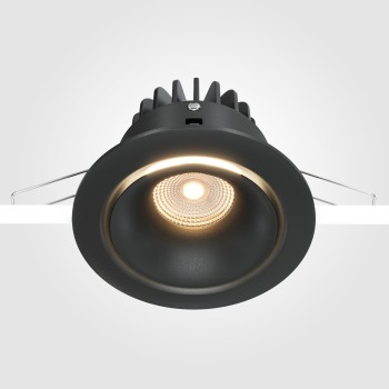 Spot LED încastrat Yin negru Maytoni, D10, 12W, 3000K, black