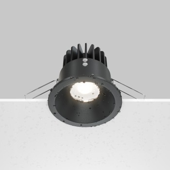 Spot LED încastrat Zoom negru Maytoni, D8, 12W, 4000K, black