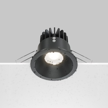 Spot LED încastrat Zoom negru Maytoni, D8, 12W, 4000K, black