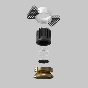 Spot LED încastrat Round alamă Maytoni, D5, 7W