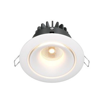 Spot LED încastrat Yin alb Maytoni, D10, 12W, 3000K