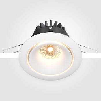Spot LED încastrat Yin alb Maytoni, D10, 12W, 3000K