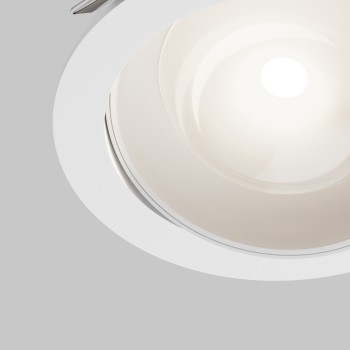Spot LED încastrat Lens alb Maytoni, D12, 12W