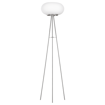 Lampadar OPTICA 86817 Eglo, E27, 2x60W, nichel satinat-alb - 1