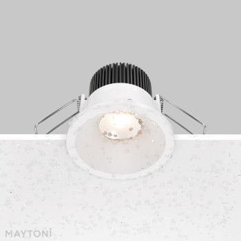 Spot LED încastrat Zoom alb Maytoni, D6, 6W, 3000K, dimabil