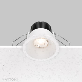 Spot LED încastrat Zoom alb Maytoni, D6, 6W, 3000K, dimabil