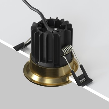 Spot LED încastrat Round alamă Maytoni, D6, 7W