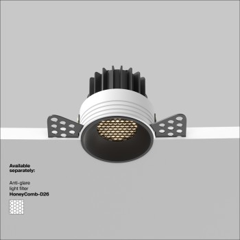 Spot LED încastrat Round negru Maytoni, D5, 7W