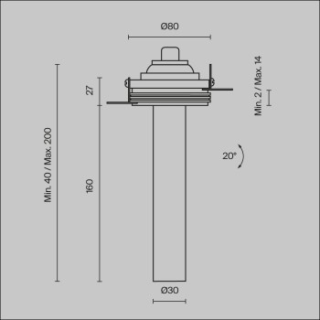 Spot LED încastrat Focus T alb Maytoni, D3, 7W, H22 (2)