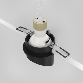 Spot LED încastrat Lipari negru Maytoni, D7, 10W