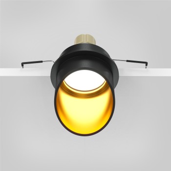 Spot LED încastrat Lipari negru Maytoni, D7, 10W