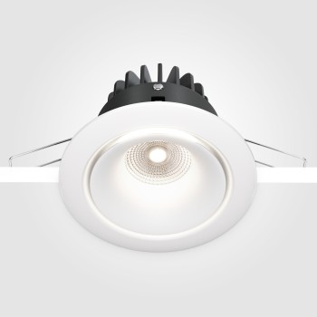 Spot LED încastrat Yin alb Maytoni, D10, 12W, 4000K