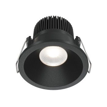 Spot LED încastrat Zoom negru Maytoni, D6, 6W, 4000K, dimabil
