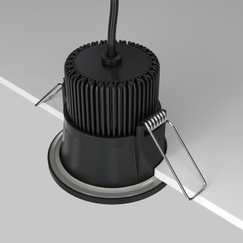 Spot LED încastrat Zoom negru Maytoni, D6, 6W, 4000K, dimabil