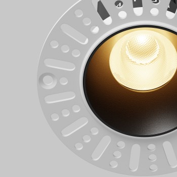 Spot LED încastrat Dip negru Maytoni, D9, 10W, 2700K