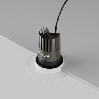 Spot LED încastrat Dip negru Maytoni, D9, 10W, 2700K