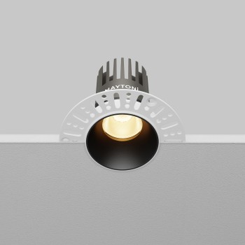 Spot LED încastrat Dip negru Maytoni, D9, 10W, 2700K