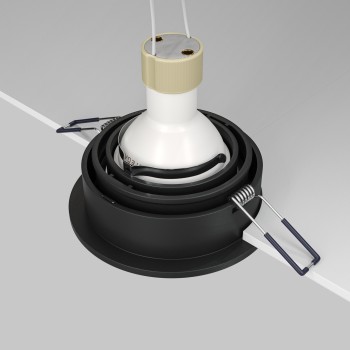 Spot LED încastrat Atom negru Maytoni, D9, 10W, H4