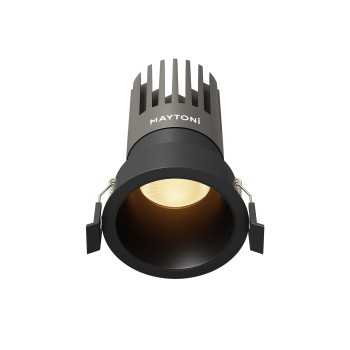 Spot LED încastrat Dip negru Maytoni, D8, 15W, 2700K