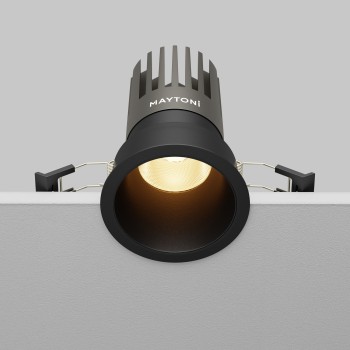 Spot LED încastrat Dip negru Maytoni, D8, 15W, 2700K