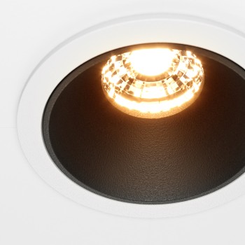 Spot LED încastrat Alfa white and black Maytoni, D6, 10W
