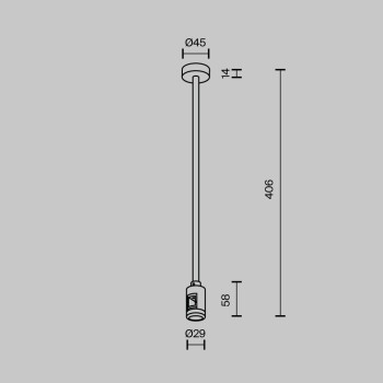 Accesoriu șină spoturi Accessories for tracks Flarity Maytoni, L4, H41, l3, black