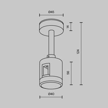 Accesoriu șină spoturi Accessories for tracks Flarity Maytoni, L4, H12, brass