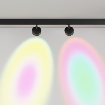 Spot magnetic pe șină Lens negru Maytoni, 15W, 3000K