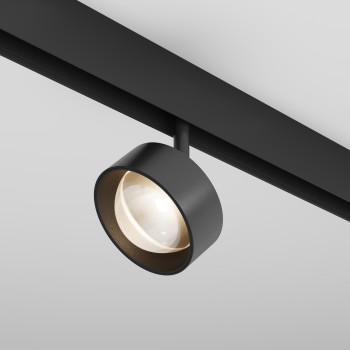 Spot magnetic pe șină Lens negru Maytoni, 15W, 3000K