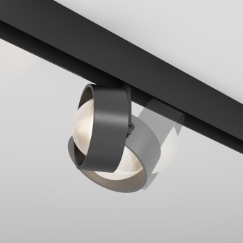 Spot magnetic pe șină Lens negru Maytoni, 15W, 3000K