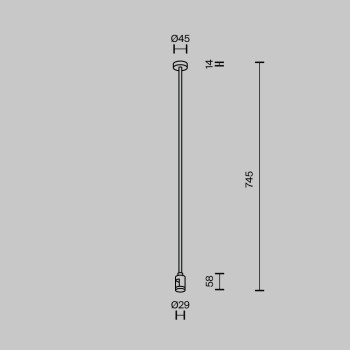 Accesoriu șină spoturi Accessories for tracks Flarity Maytoni, L4, H74, l3, brass, IP20