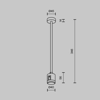 Accesoriu șină spoturi Accessories for tracks Flarity Maytoni, L4, H35, black