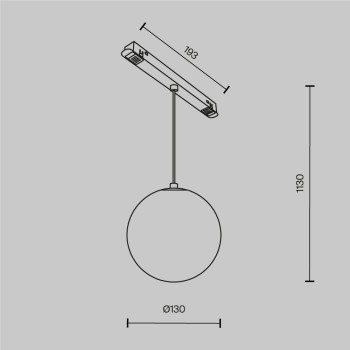 Pendul pe șină Luna alb Maytoni, 5W, L19