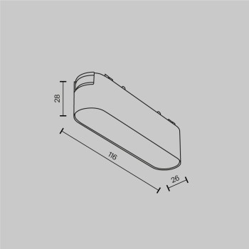 Spot magnetic pe șină Basis alb Maytoni, 6W, 4000K