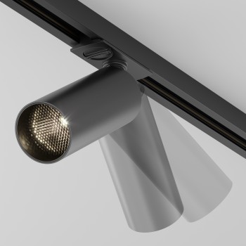 Spot pe șină Focus LED negru Maytoni, 12W, 3000K, black