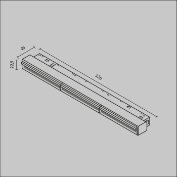 Spot magnetic pe șină Parete negru Maytoni, 18W, 3000K