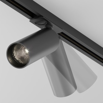 Spot pe șină Focus LED negru Maytoni, 12W, 4000K, dimabil